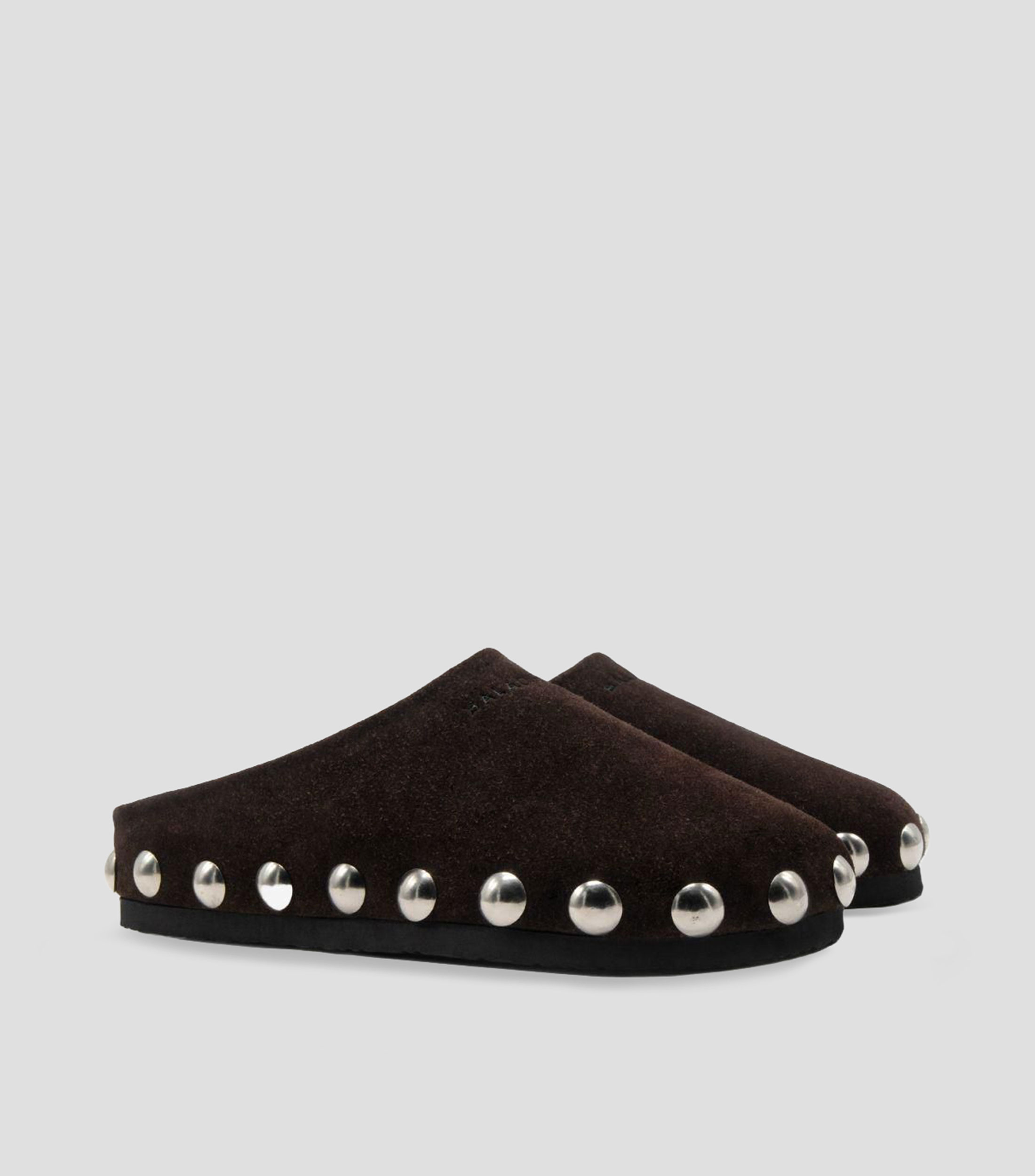 Zuecos Casuales Slip on en gamuza lisos Mujer